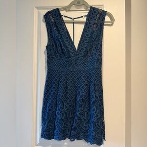 Free People Blue Lace Dress